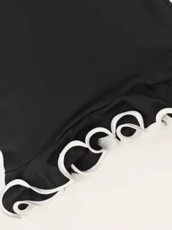 Date Night Dresses Mini Sleeveless Jewel Neck Sexy Black Dress