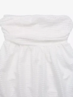 Date Night Mini Dresses Cut Out Sleeveless Sweet White Knee Length Summer Dress
