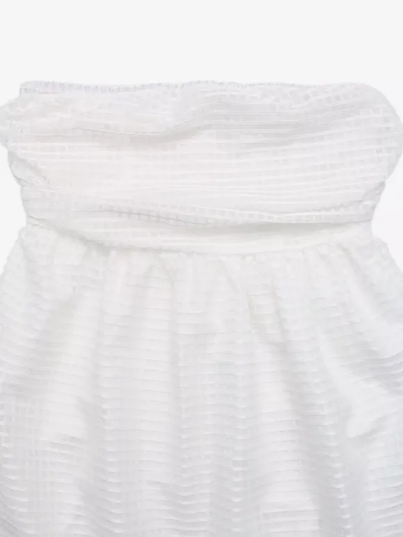 Date Night Mini Dresses Cut Out Sleeveless Sweet White Knee Length Summer Dress