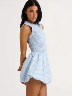 Date Night Mini Dresses Sleeveless Jewel Neck Elegant Pink Summer Dress