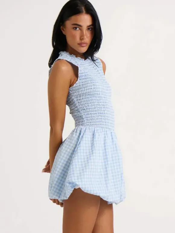 Date Night Mini Dresses Sleeveless Jewel Neck Elegant Pink Summer Dress