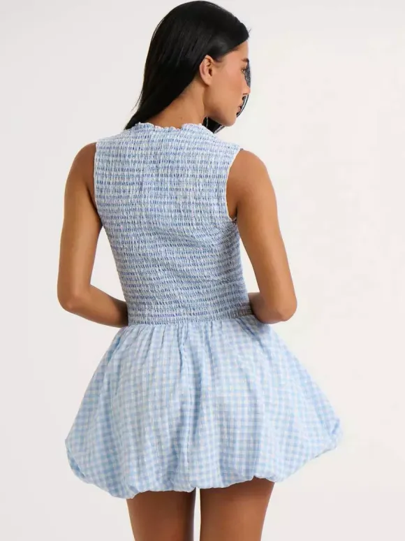 Date Night Mini Dresses Sleeveless Jewel Neck Elegant Pink Summer Dress