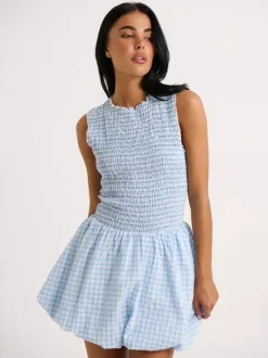 Date Night Mini Dresses Sleeveless Jewel Neck Elegant Pink Summer Dress