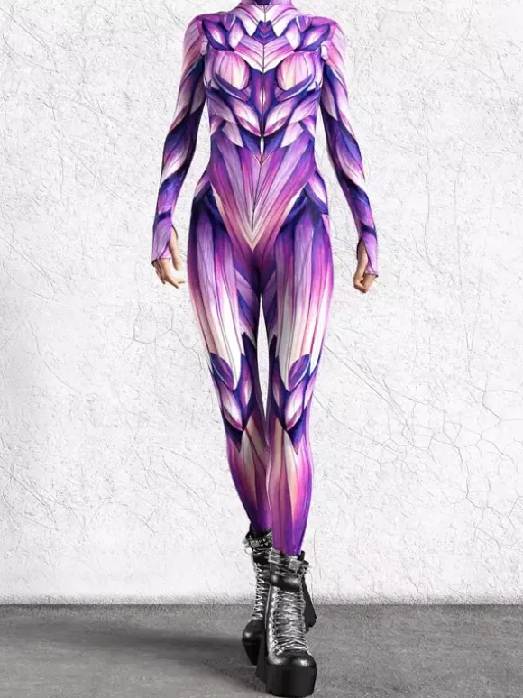 3D Digital Printing Jumpsuit Zenntai Suits Neon Bodysuit Costumes Costumes Uv Glow Bodysuit Catsuits & Zentai Halloween Cosplay Costume Polyester Halloween