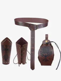 Deep Brown Steampunk Costume Men's Accessory Grommets
