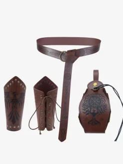 Deep Brown Steampunk Costume Men's Accessory Grommets