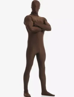 Deep Brown Zentai Suit Adults Morph Suit Full Body Lycra Spandex Bodysuit for Men