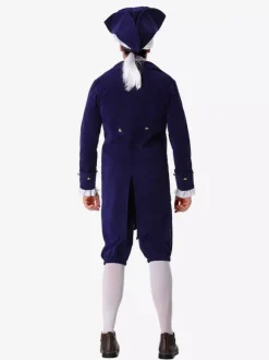 Deep Blue Kid Retro Pants Hat Set Holidays Costumes