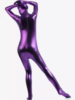 Deep Purple Zentai Suit Adults Unisex Full Body Shiny Metallic Bodysuit