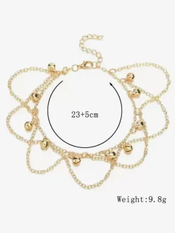 Delicate Anklet Bell Layered Beach Vacation Ankle Bracelet