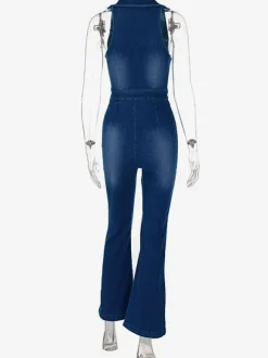Denim Jumpsuit Sleeveless Women's Denim Jeans 2026