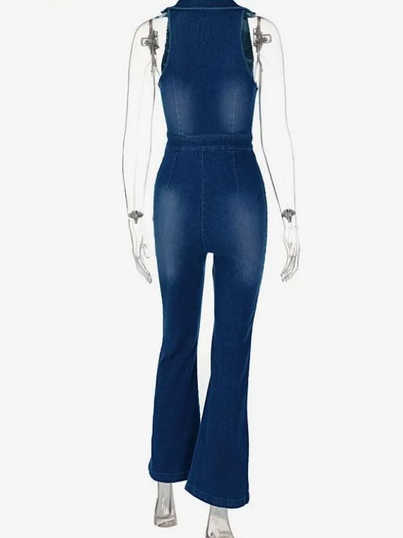 Denim Jumpsuit Sleeveless Women's Denim Jeans 2026