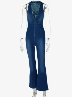 Denim Jumpsuit Sleeveless Women's Denim Jeans 2026