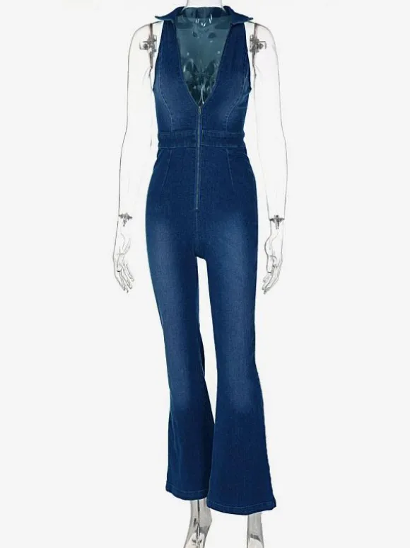 Denim Jumpsuit Sleeveless Women's Denim Jeans 2026