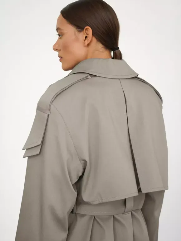 Double Breasted Trench Coat For Women - Belted Classic Longline Overcoat - Spring Chic Office-to-dinner Outerwear 2026