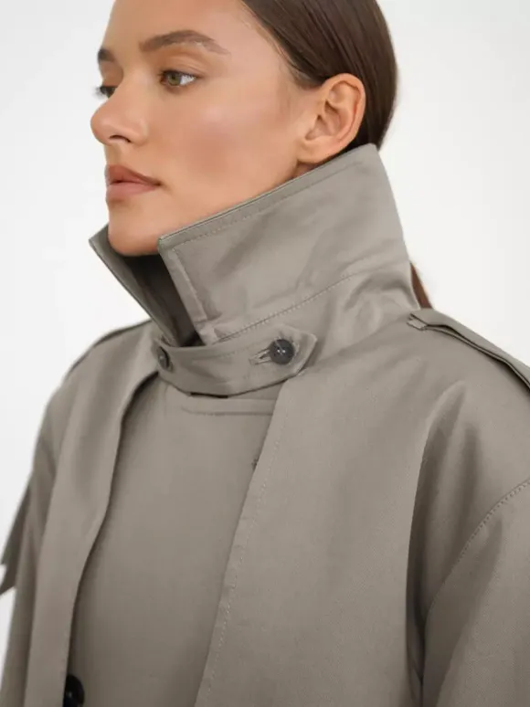 Double Breasted Trench Coat For Women - Belted Classic Longline Overcoat - Spring Chic Office-to-dinner Outerwear 2026