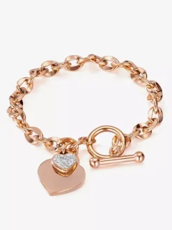 Double Heart Charm Bracelet For Women 2026
