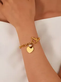 Double Heart Charm Bracelet For Women 2026