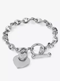 Double Heart Charm Bracelet For Women 2026