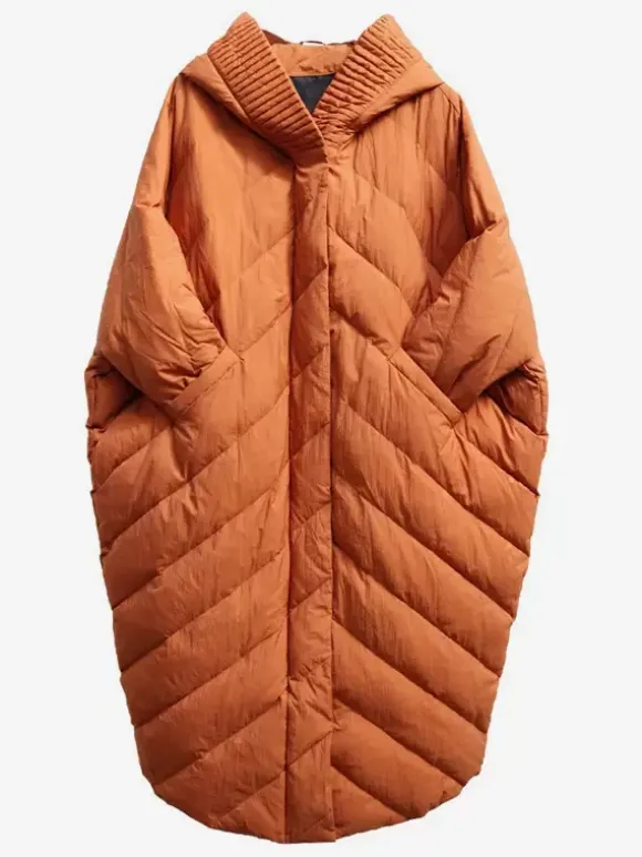 Down Jacket For Women Chic Polyester