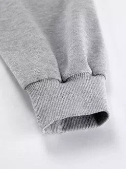Draped Oversized Polo Sweatshirt Partial Front Buttons Relaxed Basic Pullover