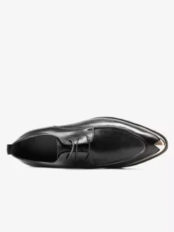 Dress Shoes For Men Fantastic Pointed Toe Metal Details Cowhide Shoes