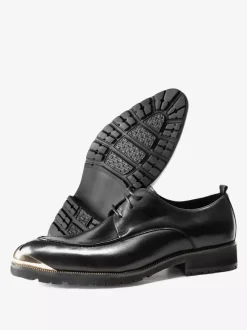 Dress Shoes For Men Fantastic Pointed Toe Metal Details Cowhide Shoes