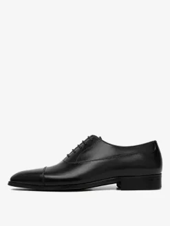 Dress Shoes For Men Fashion Round Toe Cowhide Derby Prom Wedding Shoes