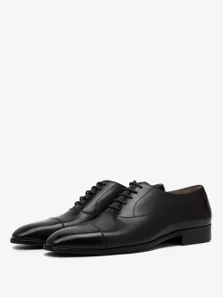 Dress Shoes For Men Fashion Round Toe Cowhide Derby Prom Wedding Shoes
