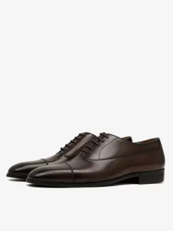 Dress Shoes For Men Fashion Round Toe Cowhide Derby Prom Wedding Shoes