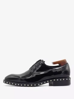Dress Shoes For Men Fashion Round Toe Rivets Cowhide