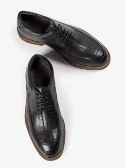 Dress Shoes For Men Quality Round Toe Cowhide Oxford Prom Wedding Shoes