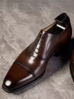 Dress Shoes For Men Quality Square Toe Leather Brogue Formal Wedding Shoes