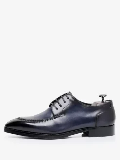 Dress Shoes For Men Stylish Peep Toe Leather Lace Up Derby Prom Wedding Formal Shoes