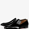 Dress Loafers For Man Round Toe Patent leather V cut Shaped Slip-On Prom Shoes Party Shoes