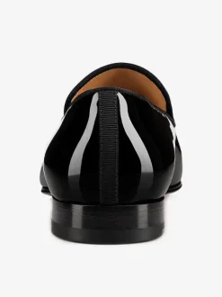Dress Loafers For Man Round Toe Patent leather V cut Shaped Slip-On Prom Shoes Party Shoes