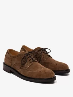 Dress Shoes For Men Derby Round Toe Lace Up Suede Prom Shoes