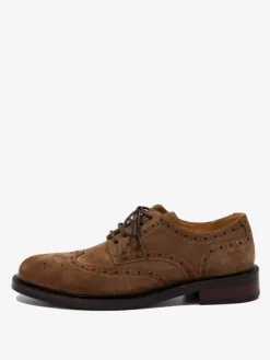 Dress Shoes For Men Derby Round Toe Lace Up Suede Prom Shoes