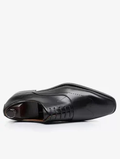 Dress Shoes For Men Fashion Square Toe Cowhide Leather Brogue Derby Formal Wedding Shoes