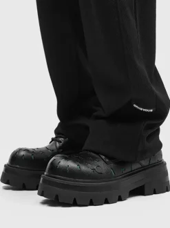 Dress Shoes For Men Modern Round Toe Strap Adjustable PU Leather