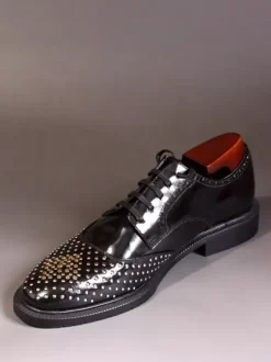 Dress Shoes For Men Modern Round Toe Rivets Cowhide