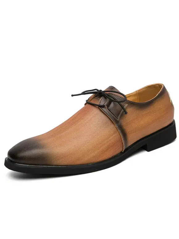 Dress Shoes For Men Quality Pointed Toe Lace Up Casual Shoes