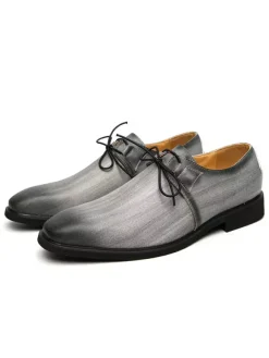 Dress Shoes For Men Quality Pointed Toe Lace Up Casual Shoes