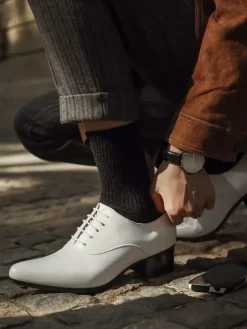 Dress Shoes For Men Quality Round Toe Leather Classic Dress Shoes