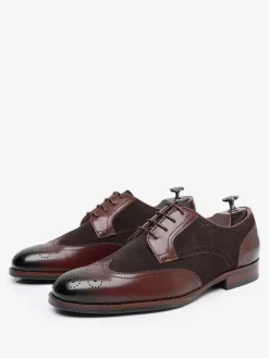 Dress Shoes For Men Quality Round Toe Leather Brogue Formal Wedding Shoes