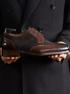 Dress Shoes For Men Quality Round Toe Leather Brogue Formal Wedding Shoes