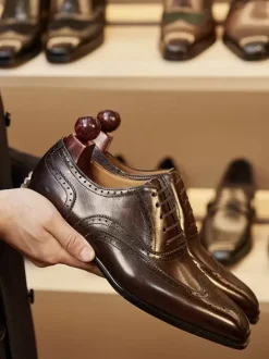 Dress Shoes For Men Quality Square Toe Leather Brogue Derby Formal Wedding Shoes