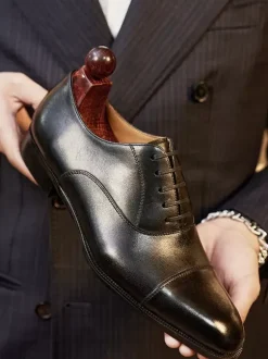 Dress Shoes For Men Stylish Pointed Toe Leather Prom Oxford Wedding Formal Shoes