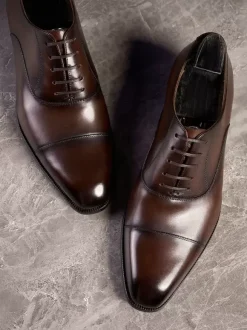Dress Shoes For Men Stylish Pointed Toe Leather Prom Oxford Wedding Formal Shoes