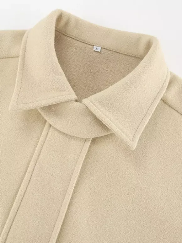 Dropped Shoulder Women's Bomber Jacket - Harrington Minimalist Zip Up Outerwear With Throat Latch - Casual Spring Outfits 2026
